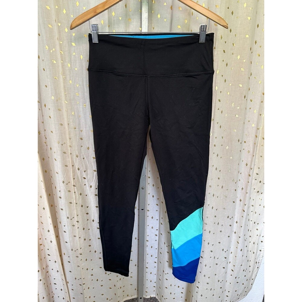 Vintage Victoria's Secret Sport VSX Waistband Pocket Diagonal Stripe Leggings M